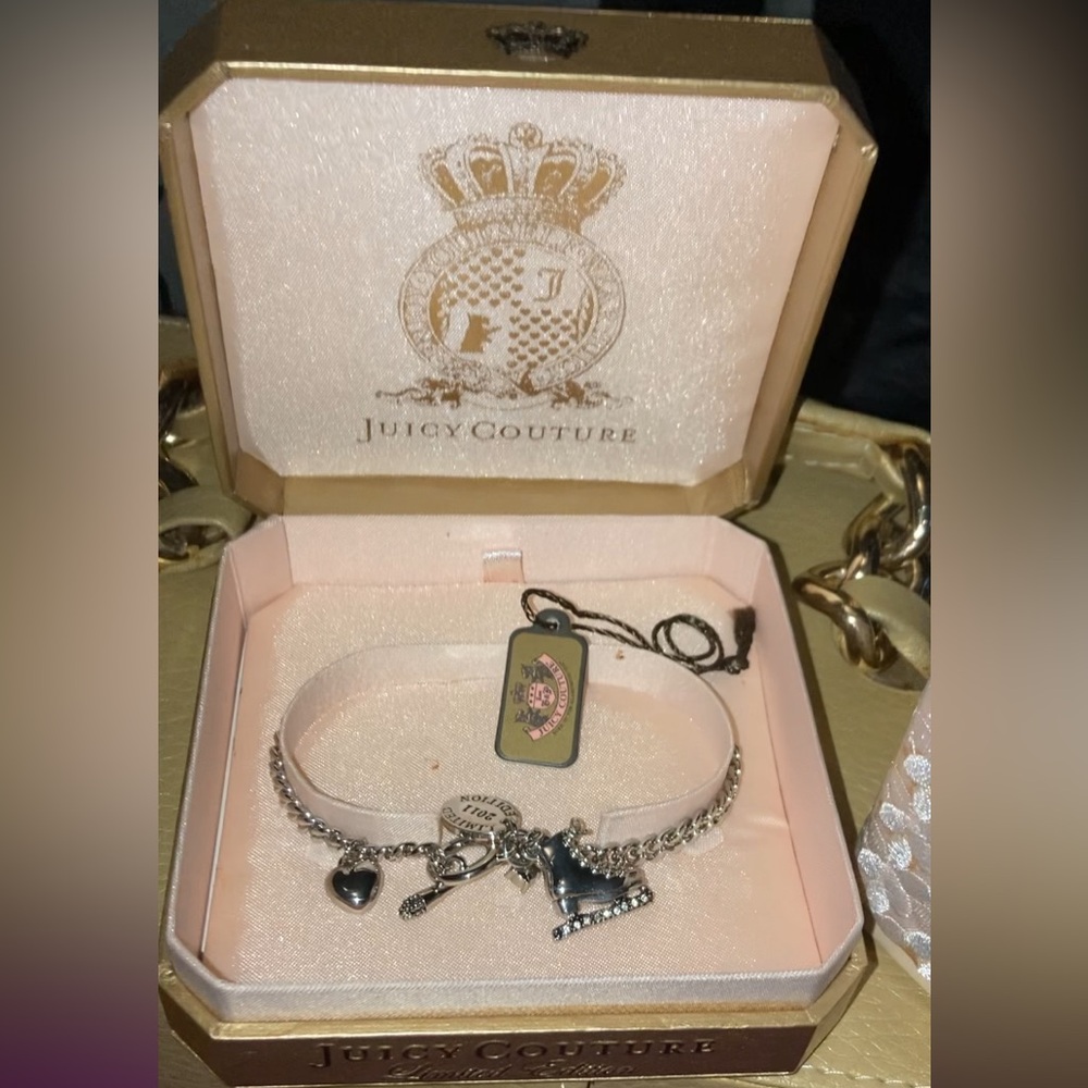 Juicy Couture Limited Edition Ice Skate Charm Bracelet NIB